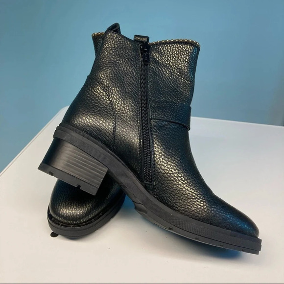 HISPANITAS Sz 6 Via Moto Leather Ankle Boots Green Gold Booties - Picture 2 of 16